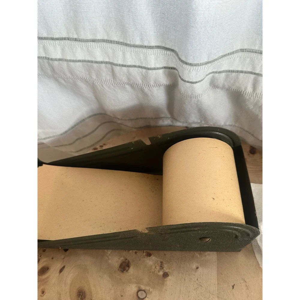 Vintage Industrial Metal Memo Roll Dispenser Desk Accessory Mid Century